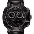 Tissot Tissot T-Sport T-Race Quartz Chronograph T048.417.37.057.00 T Race T0484173705700 кварцевые мужские часы черный циферблат, браслет карбон + полимер — вид спереди