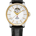 Swiss Military by Chrono Swiss Military by Chrono Automatic Open Heart SMA34050.07  SMA34050.07 механические мужские часы  белый циферблат, браслет кожаный — вид спереди