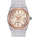 Tissot Tissot PRX Powermatic 80 Steel & 18k Gold T931.207.41.111.00  T9312074111100 механические женские часы перламутровый циферблат, браслет нержавеющая сталь — вид спереди