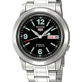Seiko Seiko 5 Regular SNKE63J1  SNKE63J1 механические мужские часы черный циферблат, браслет нержавеющая сталь — вид спереди