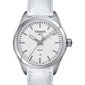 Tissot Tissot PR 100 Lady T101.210.16.031.00 PR 100 T1012101603100 кварцевые женские часы белый циферблат, браслет кожаный — вид спереди