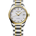 Longines Longines Master Collection L2.128.5.77.7  L21285777 механические женские часы серебристый циферблат, браслет нержавеющая сталь + золото 18к — вид спереди