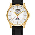 Swiss Military by Chrono Swiss Military by Chrono SMA34050.08  SMA34050.08 механические мужские часы  белый циферблат, браслет кожаный — вид спереди