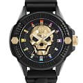 Philipp Plein Philipp Plein The Skull Ecoceramic PWUBA0223  PWUBA0223 кварцевые мужские часы цветной циферблат, браслет силикон — вид спереди