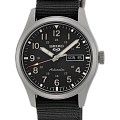 Seiko Seiko 5 Sports Field series SRPG37K1S Field SRPG37K1S механические мужские часы черный циферблат, браслет нейлон — вид спереди