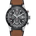 TAG Heuer TAG Heuer Carrera CAR201W.FT6122  CAR201W.FT6122 механические мужские часы черный циферблат, браслет кожа + каучук — вид спереди
