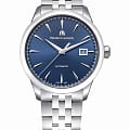 Maurice Lacroix Maurice Lacroix 1975 756008-SS002-430-1  756008-SS002-430-1 механические мужские часы синий циферблат, браслет нержавеющая сталь — вид спереди