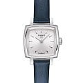 Tissot Tissot Lovely Square T058.109.16.031.00 Lovely T0581091603100 кварцевые женские часы серебристый циферблат, браслет кожаный — вид спереди