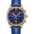 Certina Certina DS-8 Lady Chronograph C033.234.36.048.00 DS 8 C0332343604800 кварцевые женские часы синий циферблат, браслет кожаный — вид спереди