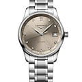 Longines Longines Master Collection L2.357.4.07.6  L23574076 механические женские часы антрацитовый циферблат, браслет нержавеющая сталь — вид спереди