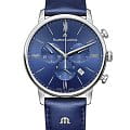 Maurice Lacroix Maurice Lacroix Eliros Chronograph EL1098-SS001-410-1  EL1098-SS001-410-1 кварцевые мужские часы синий циферблат, браслет кожаный — вид спереди