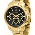 Maserati Maserati R8873621013  R8873621013 кварцевые мужские часы черный циферблат, браслет сталь c pvd покрытием — вид спереди