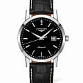 Longines Longines 1832 L4.825.4.52.0  L48254520 механические мужские часы черный циферблат, браслет кожаный — вид спереди
