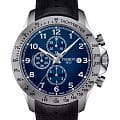 Tissot Tissot V8 Automatic Chronograph T106.427.16.042.00 V8  T1064271604200 механические мужские часы синий циферблат, браслет кожаный — вид спереди