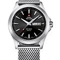 Swiss Military by Chrono Swiss Military by Chrono Day Date SMP36040.01  SMP36040.01 кварцевые мужские часы  черный циферблат, браслет нержавеющая сталь — вид спереди
