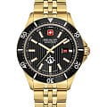Swiss Military Hanowa Swiss Military Hanowa Flagship X SMWGH2100610  SMWGH2100610 кварцевые мужские часы  черный циферблат, браслет сталь c pvd покрытием — вид спереди
