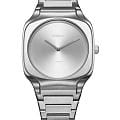 D1 Milano D1 Milano Square Grey Frame SQBJ10  SQBJ10 кварцевые мужские часы серебристый циферблат, браслет нержавеющая сталь — вид спереди