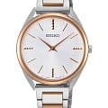 Seiko Seiko Conceptual Series Dress SWR034P1  SWR034P1 кварцевые женские часы белый циферблат, браслет сталь c pvd покрытием — вид спереди