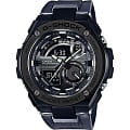 Casio Casio G-Shock GST-210M-1A GST G-Steel GST-210M-1A электронные мужские часы черный циферблат, браслет пластик — вид спереди