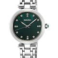 Seiko Seiko Conceptual Series Dress SRZ535P1  SRZ535P1 кварцевые женские часы зеленый циферблат, браслет нержавеющая сталь — вид спереди