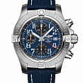 Breitling Breitling Avenger Chronograph GMT 45 A24315101C1X2  A24315101C1X2 механические мужские часы синий циферблат, браслет кожаный — вид спереди