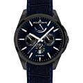 Jacques Lemans Jacques Lemans Derby 1-2204L  1-2204L механические мужские часы синий циферблат, браслет кожаный — вид спереди