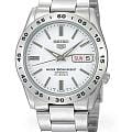 Seiko Seiko Seiko 5 SNKD97J1  SNKD97J1 механические мужские часы белый циферблат, браслет нержавеющая сталь — вид спереди