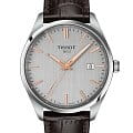 Tissot Tissot PR 100 T150.410.16.031.00 PR 100 T1504101603100 кварцевые мужские часы серый циферблат, браслет кожаный — вид спереди