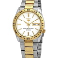 Seiko Seiko 5 Regular SNKE04J1  SNKE04J1 механические мужские часы белый циферблат, браслет нержавеющая сталь с pvd-покрытием — вид спереди