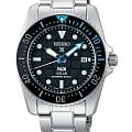 Seiko Seiko Prospex SNE575P1 PADI SNE575P1 кварцевые мужские часы черный циферблат, браслет нержавеющая сталь — вид спереди