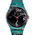Swatch Swatch New Gent SUOZ356  SUOZ356 кварцевые мужские часы черный циферблат, браслет силикон — вид спереди