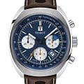 Tissot Tissot Heritage 1973 T124.427.16.041.00  T1244271604100 механические мужские часы  синий циферблат, браслет кожаный — вид спереди