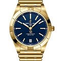 Breitling Breitling Chronomat Automatic 36 Victoria Beckham K103801A1C1K1  K103801A1C1K1 механические женские часы синий циферблат, браслет 18-каратное желтое золото — вид спереди