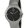 Rado Rado True R27654742  R27654742 кварцевые мужские часы черный циферблат, браслет высокотехнологичная плазменная керамика — вид спереди