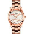 Tissot Tissot T-Wave T112.210.33.111.00 T Wave T1122103311100 кварцевые женские часы перламутровый циферблат, браслет сталь c pvd покрытием — вид спереди