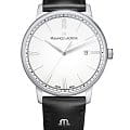 Maurice Lacroix Maurice Lacroix Eliros Date 40 mm EL1118-SS001-110-2  EL1118-SS001-110-2 кварцевые мужские часы белый циферблат, браслет кожаный — вид спереди