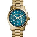 Michael Kors Michael Kors Hunger stop MK5815  MK5815 кварцевые женские часы бирюзовый циферблат, браслет сталь c pvd покрытием — вид спереди