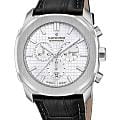 Candino Candino Chronos Carree C4747/5  C4747/5 кварцевые мужские часы серебристый циферблат, браслет кожаный — вид спереди