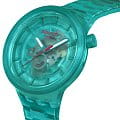 Swatch Swatch Big Bold Biosourced Lacquered SB05L101 кварцевые мужские часы часы крупный план зеленый циферблата