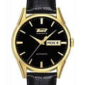 Tissot Tissot Heritage Visodate Automatic T019.430.36.051.01 Visodate T0194303605101 механические мужские часы черный циферблат, браслет кожаный — вид спереди