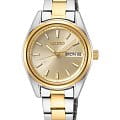 Seiko Seiko SUR354P1  SUR354P1 кварцевые женские часы золотой циферблат, браслет сталь c pvd покрытием — вид спереди