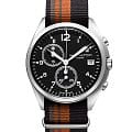 Hamilton Hamilton Khaki Aviation Pilot Pioneer Chrono Quartz H76552933  H76552933 кварцевые мужские часы  черный циферблат, браслет тканевый — вид спереди
