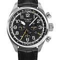 Aviator Aviator Airacobra V.2.25.0.169.4  V.2.25.0.169.4 кварцевые мужские часы черный циферблат, браслет кожаный — вид спереди