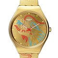 Swatch Swatch Skin Irony SYXZ104  SYXZ104 кварцевые мужские часы золотой циферблат, браслет силикон — вид спереди