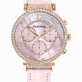 Swarovski Swarovski Passage Chrono 5580352  5580352 кварцевые женские часы  перламутровый циферблат, браслет кожаный — вид спереди