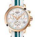 Tissot Tissot T-Sport Quickster T095.417.37.117.01 Quickster T0954173711701 кварцевые мужские часы перламутровый циферблат, браслет тканевый — вид спереди