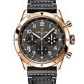 Breitling Breitling Super Avi B04 Chronograph GMT 46 P-51 Mustang RB04451A1B1X1  RB04451A1B1X1 механические мужские часы антрацитовый циферблат, браслет кожаный — вид спереди