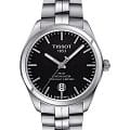 Tissot Tissot PR 100 COSC T101.451.11.051.00 PR 100 T1014511105100 кварцевые мужские часы черный циферблат, браслет нержавеющая сталь — вид спереди