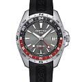 Certina Certina DS-X GMT C047.452.17.081.01 DS-X GMT  C0474521708101 кварцевые мужские часы серый циферблат, браслет резина — вид спереди