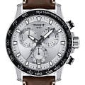 Tissot Tissot SuperSport Chrono T125.617.16.031.00 SuperSport Chrono T1256171603100 кварцевые мужские часы  серебристый циферблат, браслет кожаный — вид спереди